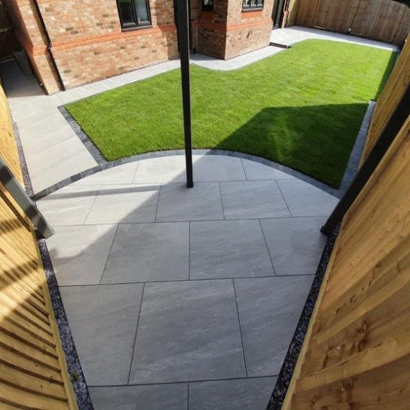 Silver Kandla Grey Porcelain 600mm x 600mm x 20mm – Premium Outdoor Paving Tiles-Eclipse Fencing