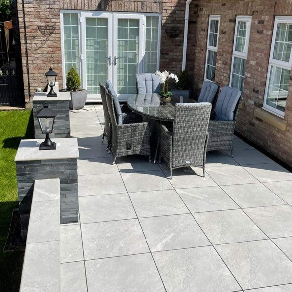 Smoke Grey Porcelain 600mm x 600mm x 20mm – Durable Outdoor Paving Tiles-Eclipse Fencing