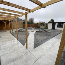 Load image into Gallery viewer, Storm White Porcelain 900mm x 600mm x 20mm – Premium Vitrified Outdoor Porcelain Paving-Eclipse Fencing
